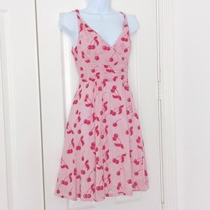 BB Dakota red and white cherries dress